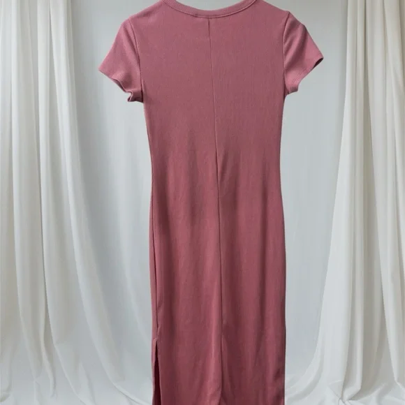 No Boundaries Dusty Rose Midi Dress - Picture 3 of 4
